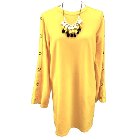 ASOS Snap Long Sleeves Knit Shift Dress - Picture 1 of 7